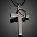 Cool Cross Pendant Necklace Stainless Steel Boy Girl Jewelry Unisex Gun Gift