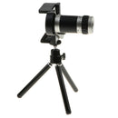 8x Zoom Phone Camera Telephoto Lens Mini Tripod Holder Stand For Phone Black