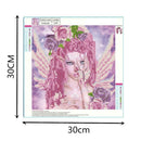 5D DIY Diamond Painting Flowers Girl Cross Stitch Embroidery Rhinestones