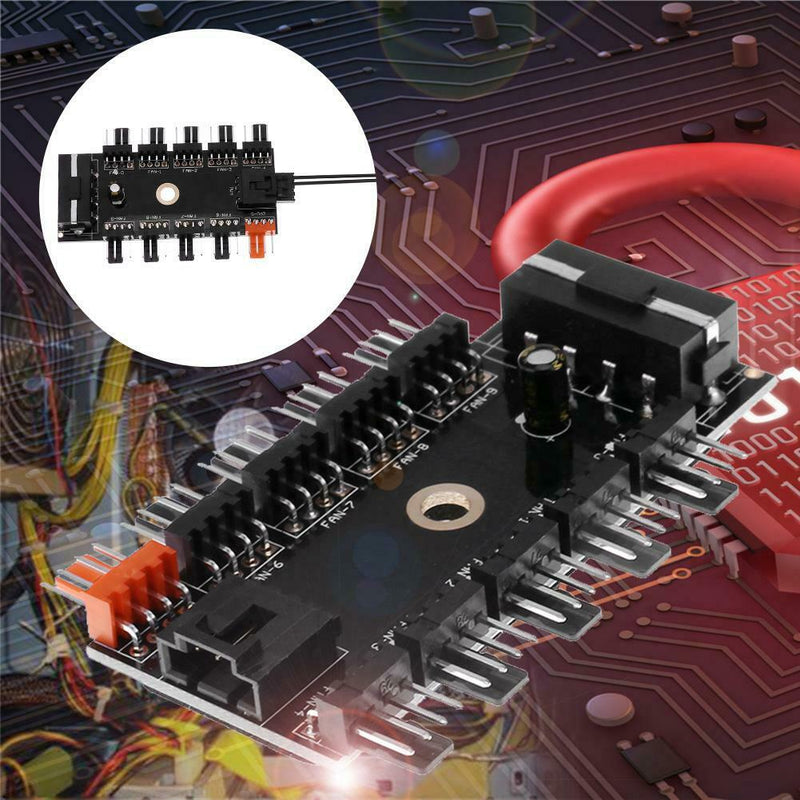 1 to 11 4pin PC Cooler Cooling Fan Hub 12V IDE Power Supply Splitter Cable