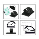 40Pcs Car Wire Cord Cable Holder Tie Clips Fixer Drop Organizer Adhesive Clamp
