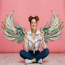 2pcs Removable Cartoon Wings Wall Stickers Waterproof Kids Bedroom Decals