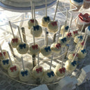 3-Tier Clear Acrylic Semicircle Round Cupcake Dessert Display Stand G1V9