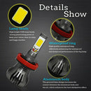 H8/H9/H11 LED Headlight Bulb 3000k 4800LM DC12V-24V Yellow Fog Light CYX