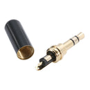 3x 3 Pole 3.5mm Male Repair Jack Plug Stereo Audio Headphone Soldering Connector
