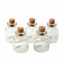 Empty Tiny Mini Clear Message Glass Bottles Vials With Cork x AU 22 28mm Q7 V1Q7