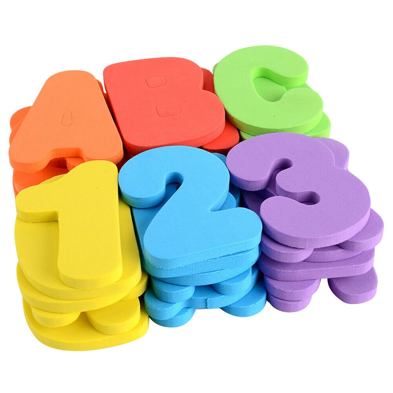 36pcs Bathtub Foam Alphanumeric Number Puzzle Cognitive Words Jigsaw Random