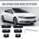6pcs 7mm 8mm Ignition Spark Plug Wire Separators for Chevy Ford (Black)