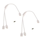 2 Pack Splitter Cable Strip Connector For RGB 5050 3528 Light Strips White