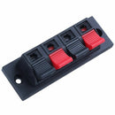 4-Way AMP Stereo Speaker Terminal Plate Strip Push Release Connector Block  K4B8