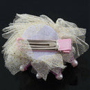 Sweet Snow Yarn Princess Baby Hair Clip Pink