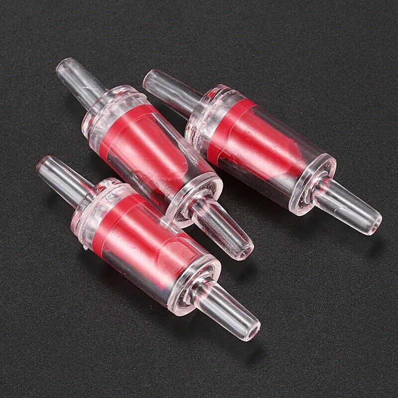 8-Piece Plastic Aquarium Check 1-Way Valve Air Pump Co2 Diffuser Set, Red/W P7A3