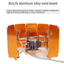 9 PCS Aluminum Alloy Screen Foldable Stove Windproof Windshield Blue