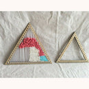 2Pcs Hand-Knitted Machine Diy Handmade Knitting Wall Hangings Triple-corner