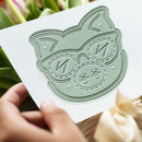 Cartoon Pig Cutting Dies with Clear Stamps for Craft Scrapbooking Embossing Card