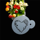 Novelty 3PCS/SET Heart Fondant Cake Stencil Cappuccino Cupcake Decoration ME