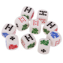 Set/20pcs Six Sided D6(Ace,King,Queen,Jack,10,9) Poker Gaming Card Game Dice