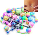 10PCS Surgical Steel Ball Barbell Navel Ring Belly Button Rings Body Piercing FT