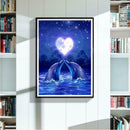5D DIY Full Drill Diamond Painting Dolphin Love Cross Stitch Embroidery Kit