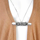 2 Pieces Ancient Cardigan Sweater Collar Clip Brooch Shawl Clips For Women  X3O6