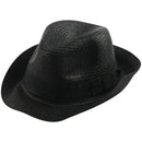 Straw Hat Fedora - Panama Trilby Style Packable Crushable Summer Sun Mens L