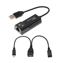 Black LAN Ethernet Adapter for FIRE TV or STICK GEN 2 3 Stream Box Hard Wired