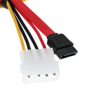 22 Pin 7+15 Female to 7PIN Female & LP4 Male SATA Data Power Extension Y