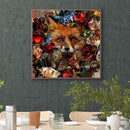 Full Round Drill Rhinestone Picture 5D DIY Flowers Wolf Diamond Painting