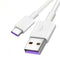 2pcs Fast Charging USB C Cable 5A Super Charge USB Type C For Huawei P HAZ