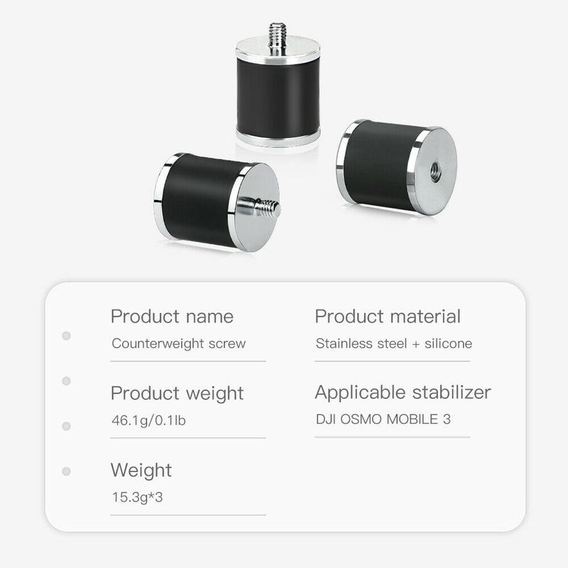 3PCS Counterweight Lens Phone Stabilizer Balance for DJI OSMO Mobile 3 Gimbal