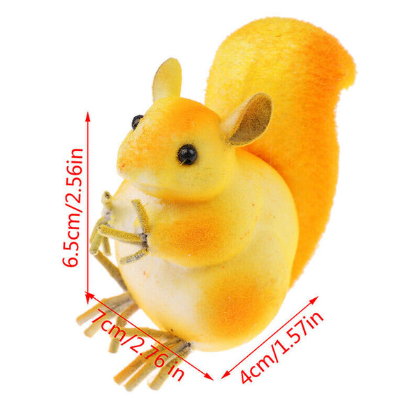 1 Pcs Mini Animal Toys Simulation Cute Squirrel Stuffed Kids Toys Decorati BX