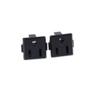 10Pcs US 3 poles power socket plug black AC 125V 1ME