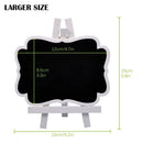 Small Chalkboard Easel,10 Pcs Wood Framed Rectangle Message Board Signs Pla