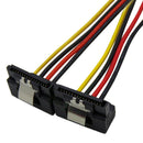 15 Pin IDE Male Molex to Dual SATA Y Splitter 2 Port Female Power Adapters Cable