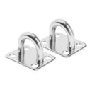 2x M10 Pad Eye Plate Stainless Hook Marine Deck Hinge Hardware Staple 6x4.5cm