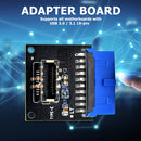 USB 3.0 19-Pin Internal Header to USB 3.1 3.2 Type C Key A 20-Pin Adapter A