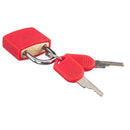 Brass Padlock Locker w/ Two Keys Luggage Suitcase Locks Travel Accessories Red