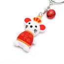 Lucky Mouse Key Chain Women Crown Rat Weave Keychain Trinket Charm KeyringsJR