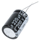 2 Pcs 220uF 200V 105C Radial Electrolytic Capacitors Black 25x18mm C7L4