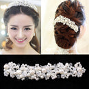 Women Bridal Wedding Diamond Crystal Rhinestone Flower Hair Pin Clip Pear Dwwj