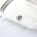 Butter Dish - Container With Stainless Steel Tray Durable Plastic Cover Criste h