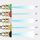 Copper Car Washer Spray  Curved Extension Rod Lance Nozzle Tip Set 1/4''