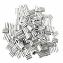 100pcs Aluminum Crimping Loop Sleeve for 3mm Diameter Wire Rope and Cable N1J2