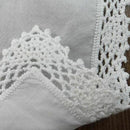 1 Piece White premium cotton wedding gift lace handkerchief for women/ladies