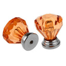 10PCS Amber Acrylic Drawer Pull Knob Cabinet Wardrobe Cupboard Bin Door Han X6E1