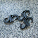 10 Pcs Practical Outdoor Sports 8-Shaped Small Carabiner Snap Metal + Plast T3U3