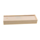 Unfinished Wood Box Pencil Case For School Kids Toys DIY Woodworking Art