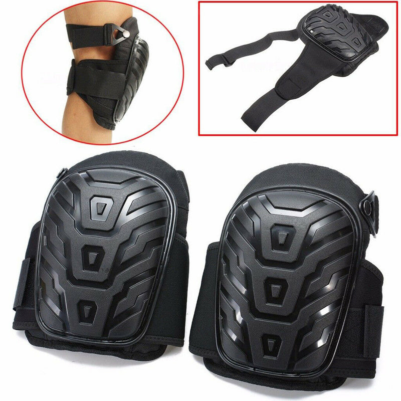 2pcs Durable Gel Filled Knee Leg Pads Silicone Protect with Adjustable Strap