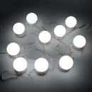 10pcs Makeup Mirror Vanity LED Light Bulbs Kit Cosmetic Lighting (White) A