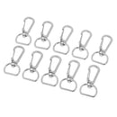 10pcs Durable Metal Carabiner Clip Style Spring Key Chain Hooks Keyring 16mm